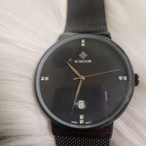 Mens Wwoor Stainless Steel Watch in Black